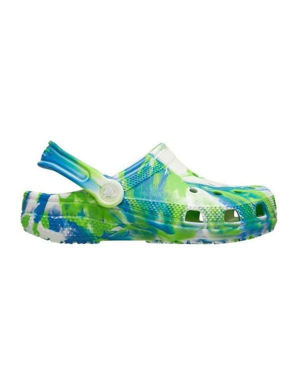 Crocs Classic Clog Kids Glow Marbled Prep Blue Multi