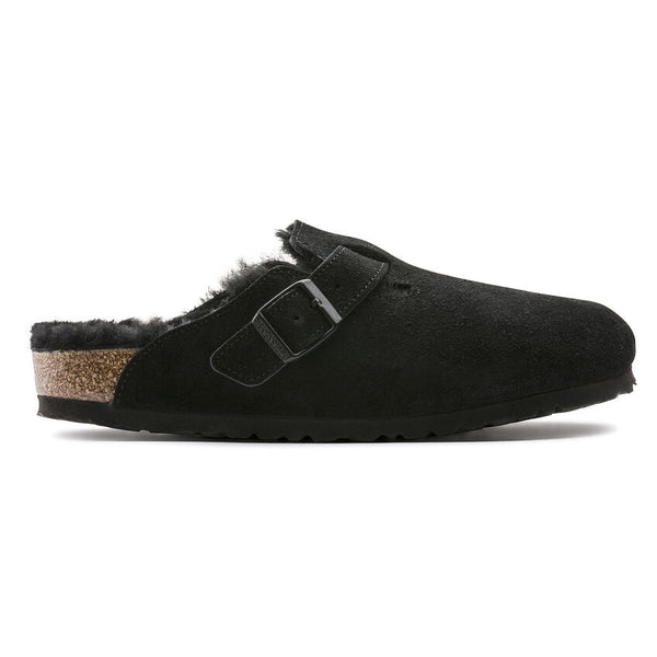 Boston Shearling Black Suede